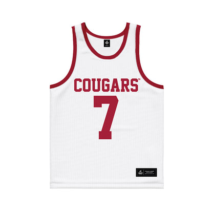WSU - NCAA Men's Basketball : Dieume Blakely - White Basketball Jersey-0