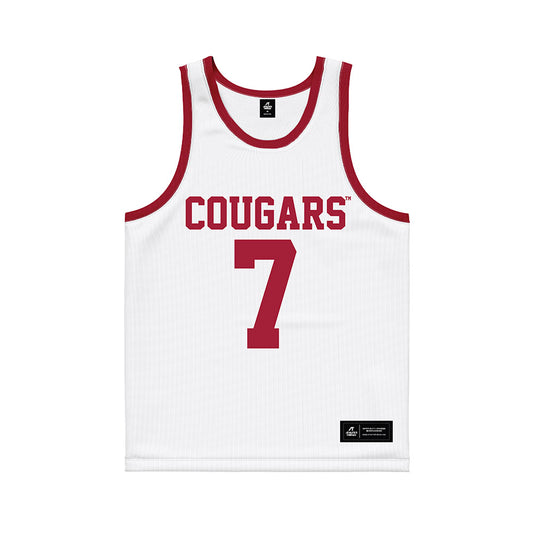 WSU - NCAA Men's Basketball : Dieume Blakely - White Basketball Jersey-0