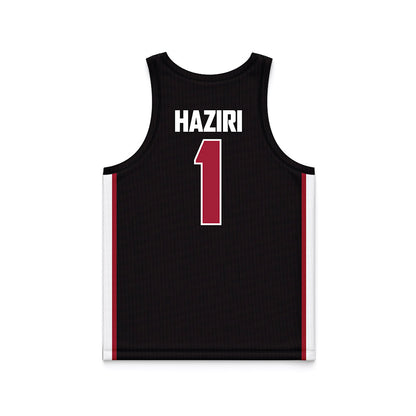 WSU - NCAA Women's Basketball : Malvina Haziri - Black Basketball Jersey-1