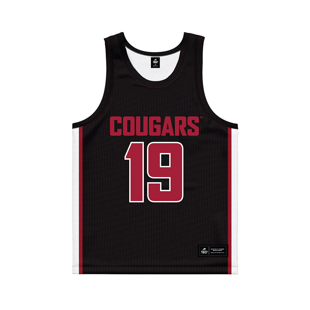 WSU - NCAA Women's Basketball : Charlotte Abraham - Black Basketball Jersey-0