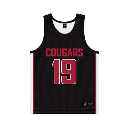 WSU - NCAA Women's Basketball : Charlotte Abraham - Black Basketball Jersey-0