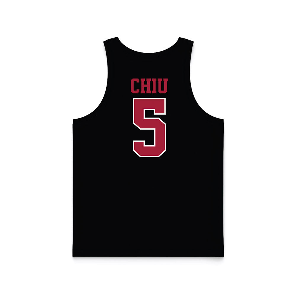 WSU - NCAA Women's Basketball : Jean Chiu - Black Basketball Jersey-1