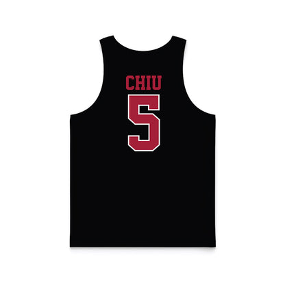 WSU - NCAA Women's Basketball : Jean Chiu - Black Basketball Jersey-1
