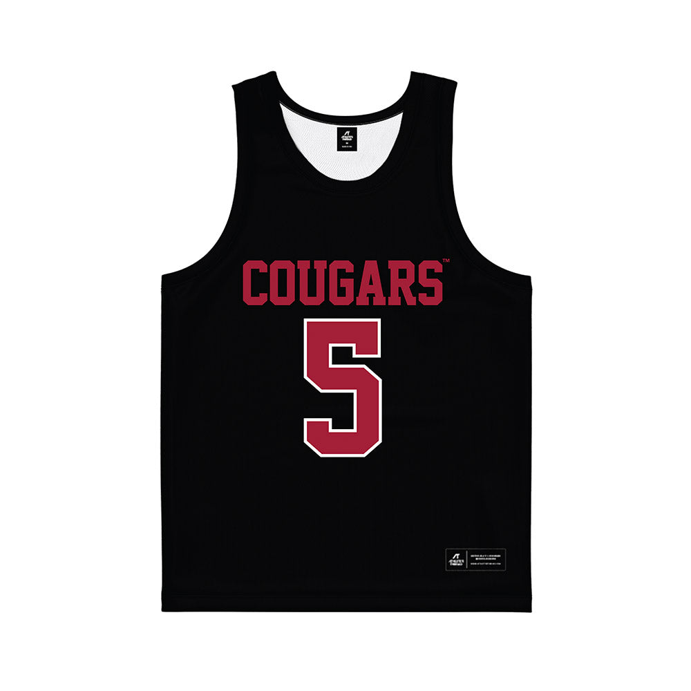 WSU - NCAA Women's Basketball : Jean Chiu - Black Basketball Jersey-0