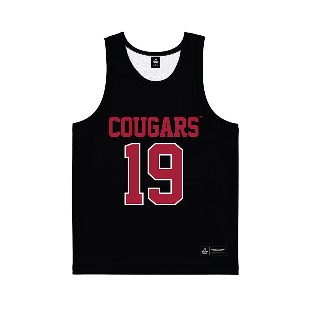 WSU - NCAA Women's Basketball : Charlotte Abraham - Black Basketball Jersey-0