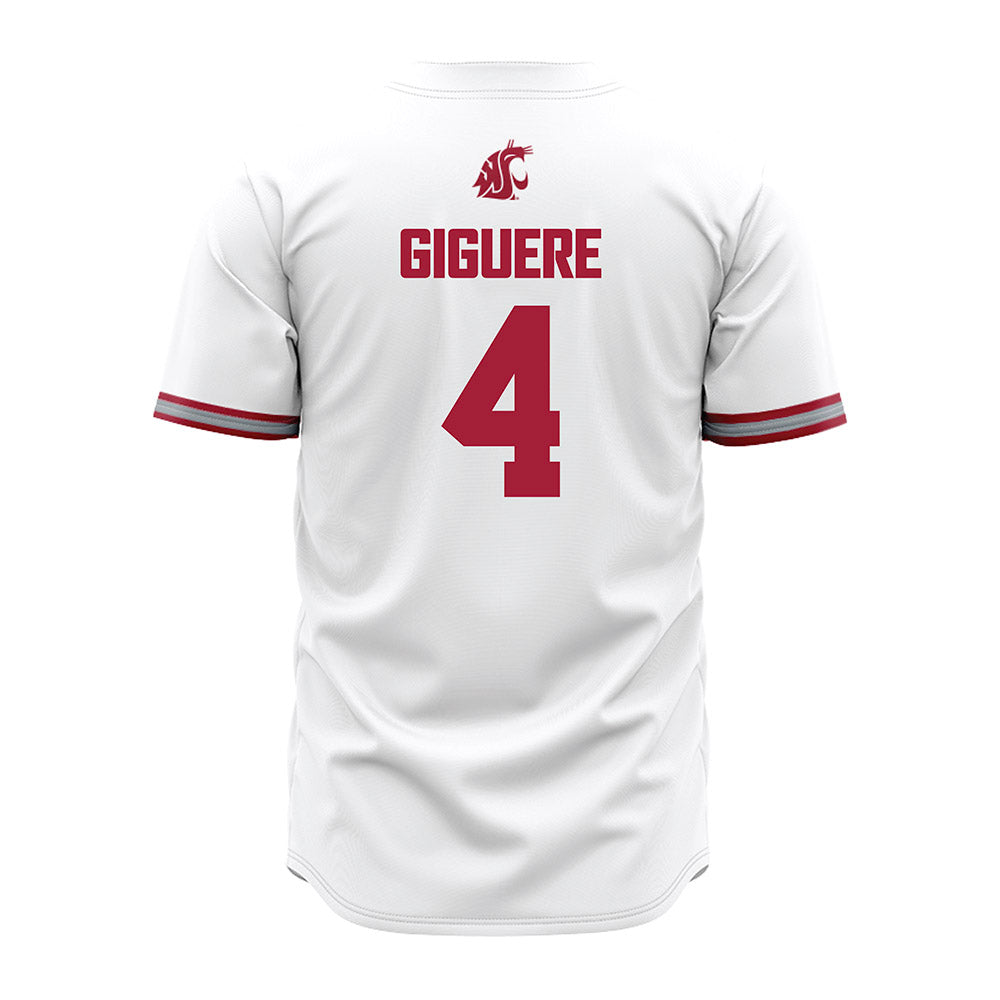 WSU - NCAA Baseball : Alexandre Giguere - White Jersey-1
