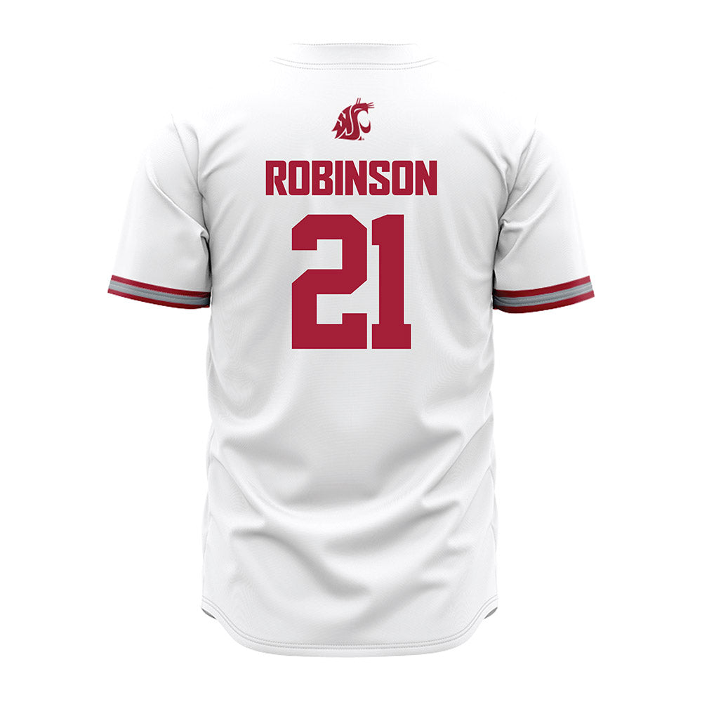 WSU - NCAA Baseball : Dustin Robinson - White Jersey-1