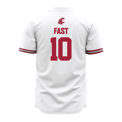 WSU - NCAA Baseball : Taber Fast - White Jersey-1