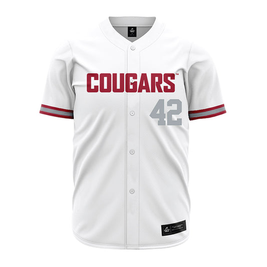 WSU - NCAA Baseball : Trevor Stowe - White Jersey-0