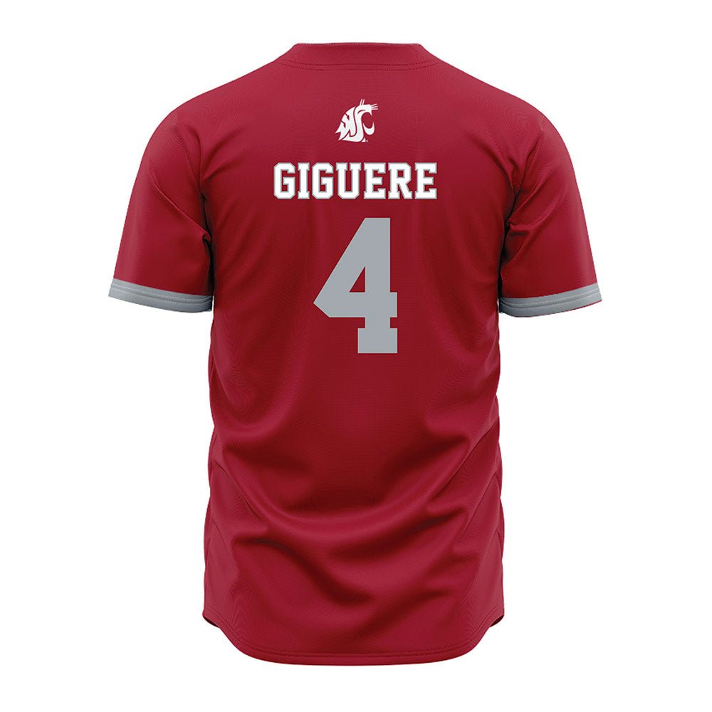 WSU - NCAA Baseball : Alexandre Giguere - Red Jersey-1