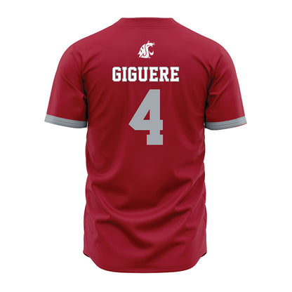 WSU - NCAA Baseball : Alexandre Giguere - Red Jersey-1