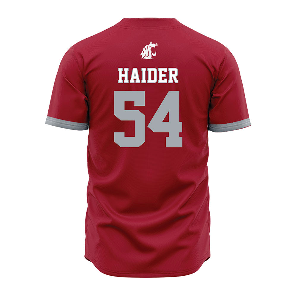 WSU - NCAA Baseball : Rylan Haider - Red Jersey-1