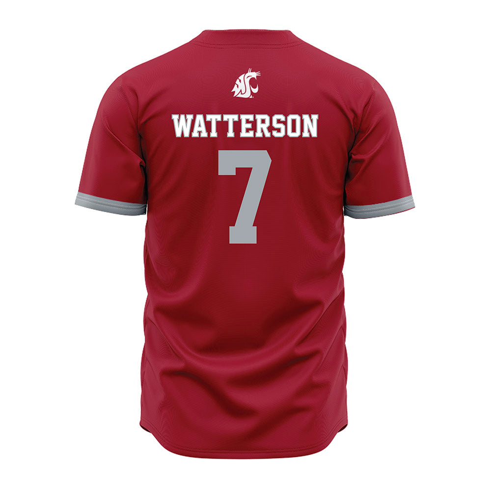 WSU - NCAA Baseball : Cole Watterson - Red Jersey-1