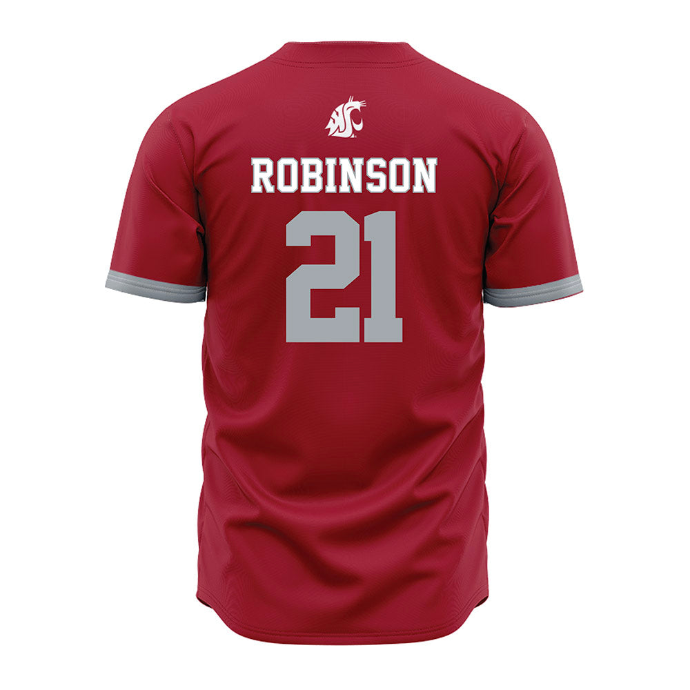 WSU - NCAA Baseball : Dustin Robinson - Red Jersey-1