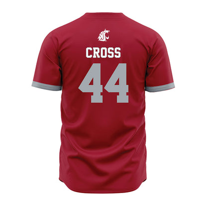WSU - NCAA Baseball : Brock Cross - Red Jersey-1