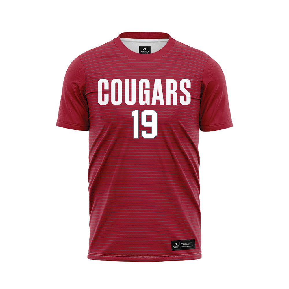 WSU - NCAA Women's Soccer : Maggie Mace - Red Soccer Jersey-0