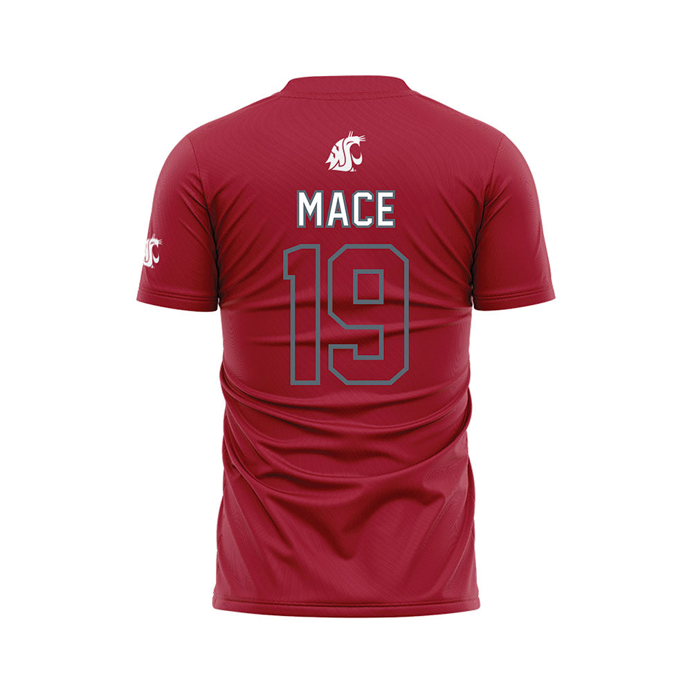 WSU - NCAA Women's Soccer : Maggie Mace - Red Soccer Jersey-1