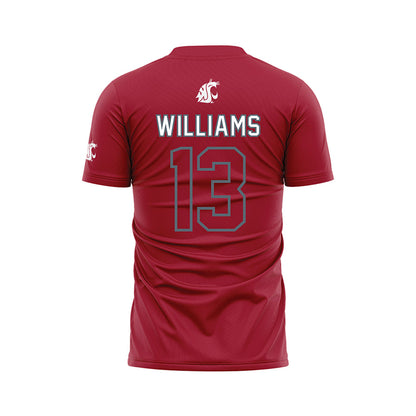 WSU - NCAA Women's Soccer : Jamuna Williams - Red Soccer Jersey-1