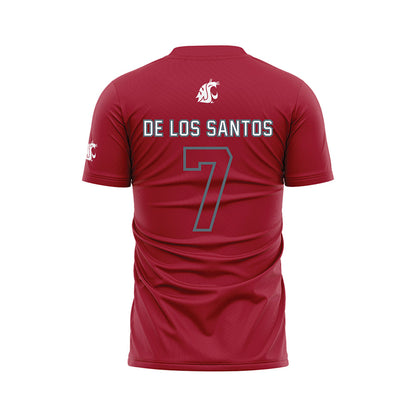 WSU - NCAA Women's Soccer : Ana De Los Santos - Red Soccer Jersey-1