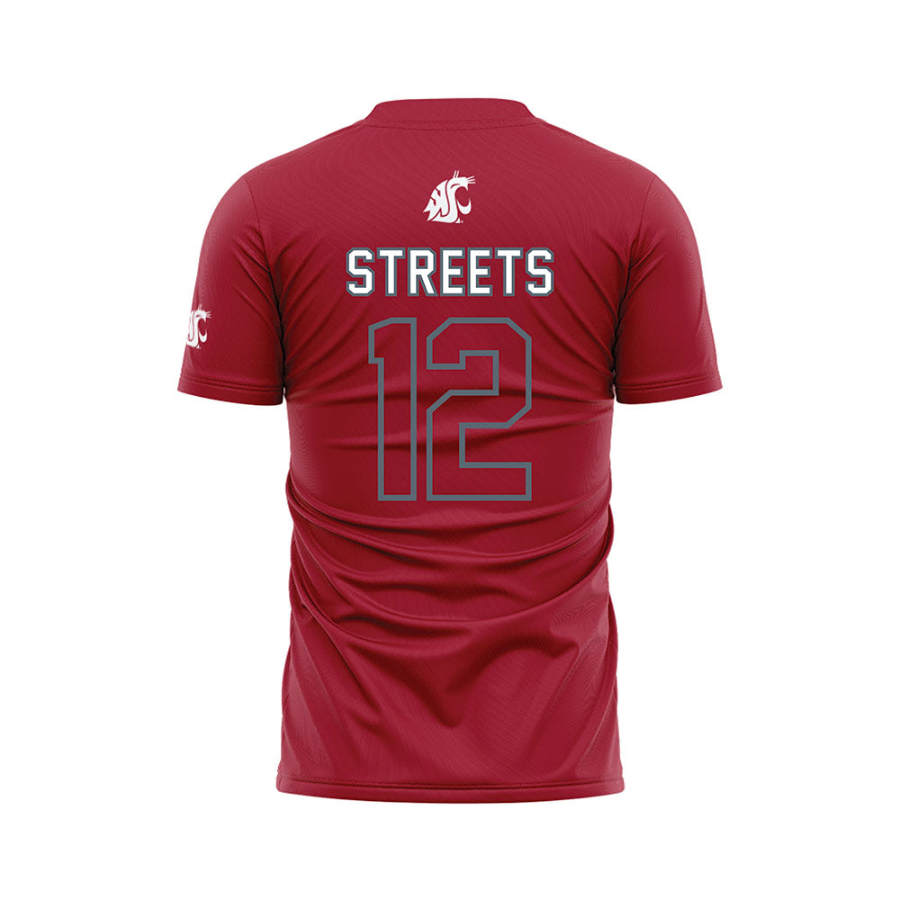 WSU - NCAA Women's Soccer : Emery Streets - Red Soccer Jersey-1