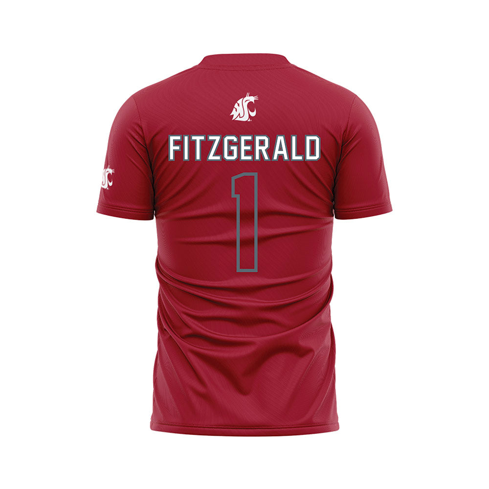 WSU - NCAA Women's Soccer : KEARA FITZGERALD - Red Soccer Jersey-1