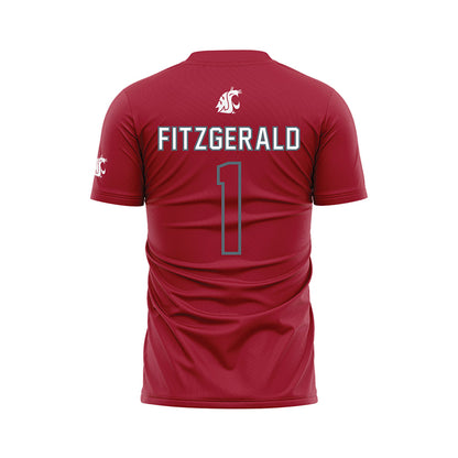 WSU - NCAA Women's Soccer : KEARA FITZGERALD - Red Soccer Jersey-1