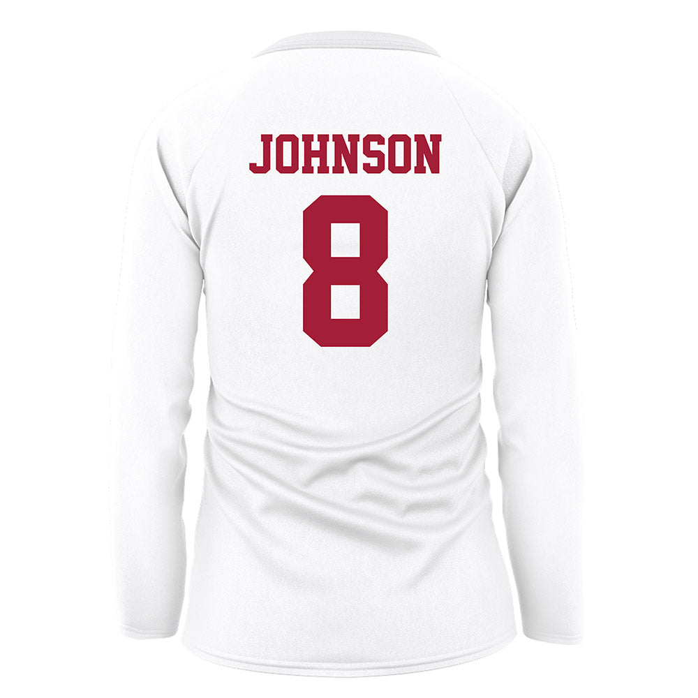 WSU - NCAA Women's Volleyball : Lauren Johnson - White Volleyball Jersey-1