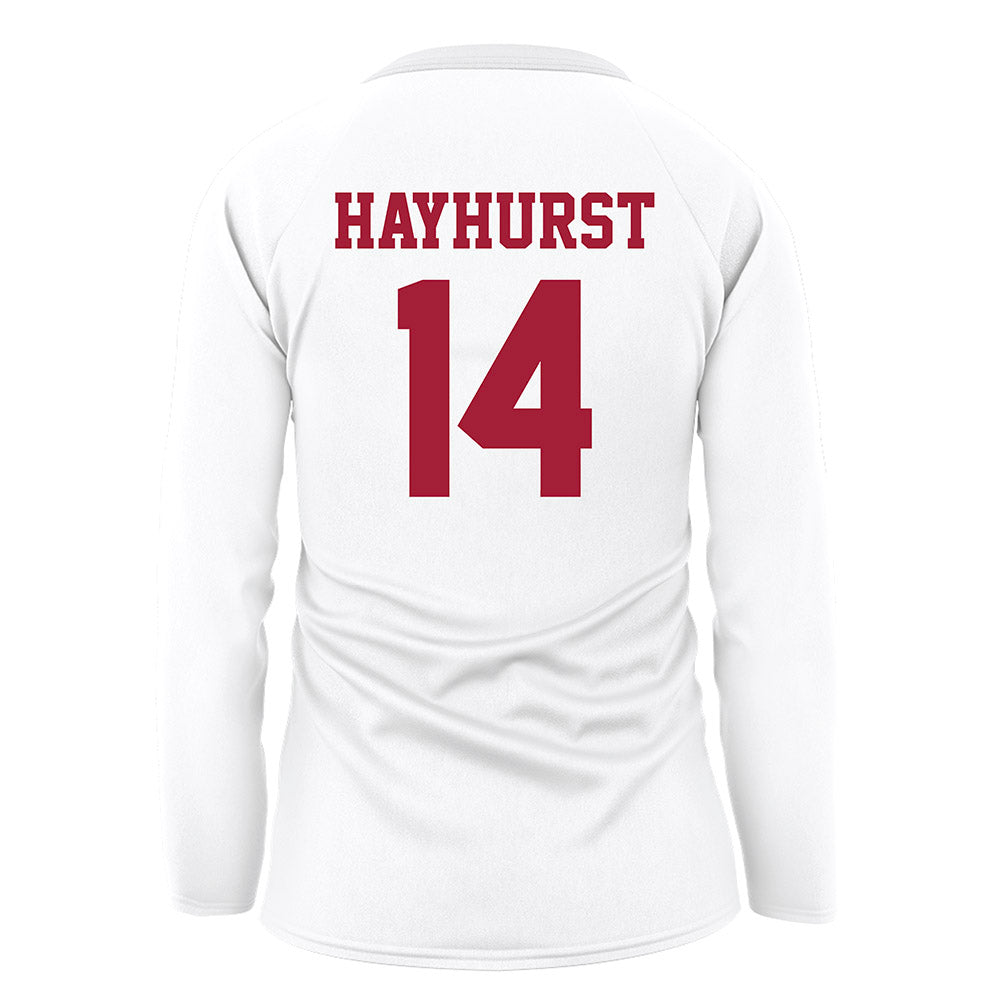 WSU - NCAA Women's Volleyball : Kate Hayhurst - White Volleyball Jersey-1