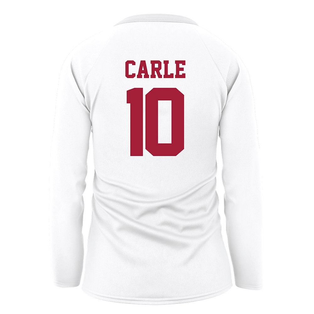 WSU - NCAA Women's Volleyball : Jackie Carle - White Volleyball Jersey-1