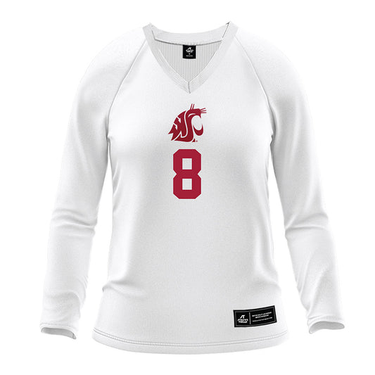 WSU - NCAA Women's Volleyball : Lauren Johnson - White Volleyball Jersey-0