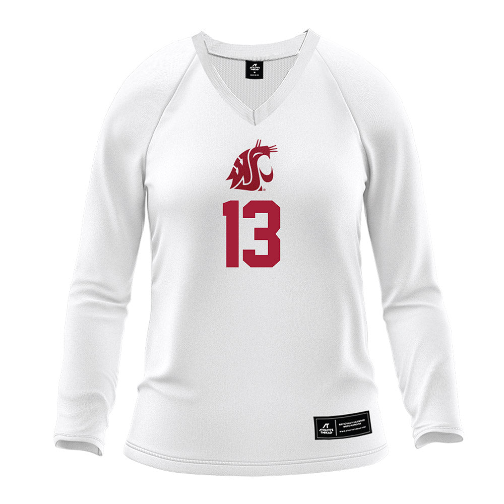 WSU - NCAA Women's Volleyball : Mary Healy - White Volleyball Jersey-0