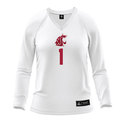 WSU - NCAA Women's Volleyball : Kylie Wong - White Volleyball Jersey-0