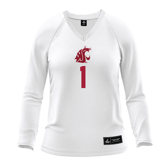 WSU - NCAA Women's Volleyball : Kylie Wong - White Volleyball Jersey-0