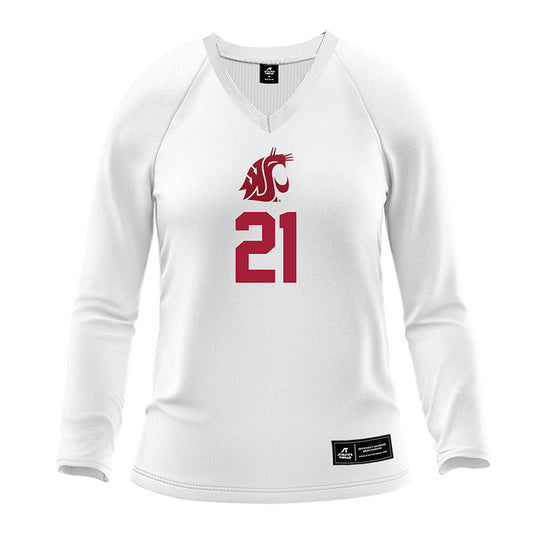 WSU - NCAA Women's Volleyball : ziah sneva - White Volleyball Jersey-0