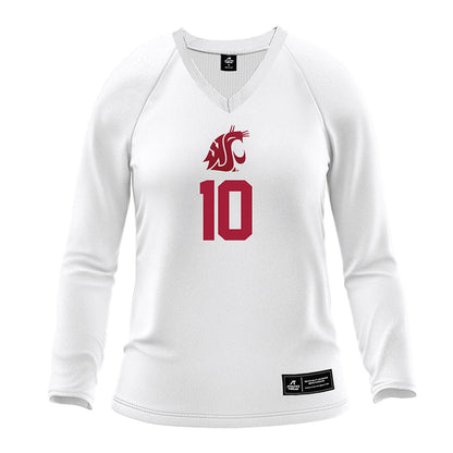 WSU - NCAA Women's Volleyball : Jackie Carle - White Volleyball Jersey-0