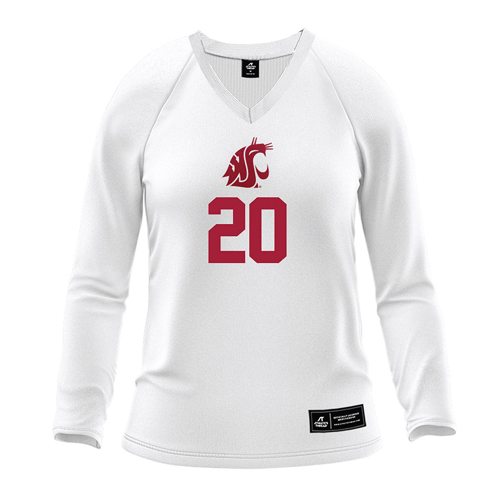 WSU - NCAA Women's Volleyball : Tinons Munar Galmes - White Volleyball Jersey-0