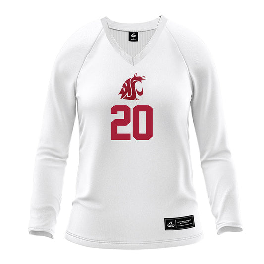 WSU - NCAA Women's Volleyball : Tinons Munar Galmes - White Volleyball Jersey-0