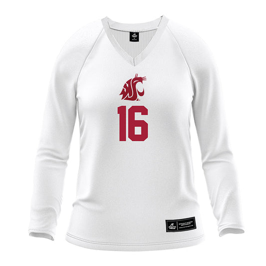WSU - NCAA Women's Volleyball : Lucie Blazkova - White Volleyball Jersey-0