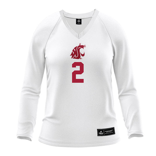 WSU - NCAA Women's Volleyball : Taryn Vrieling - White Volleyball Jersey-0