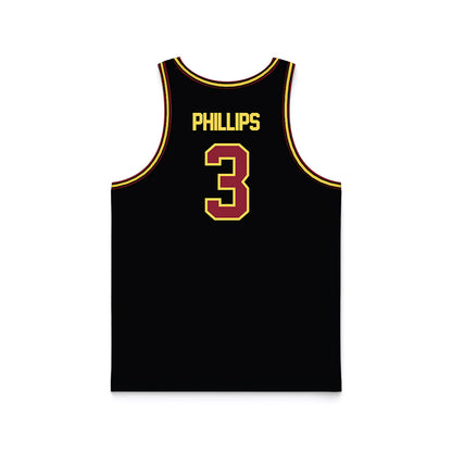 NSU - NCAA Men's Basketball : Brendan Phillips - Black Basketball Jersey-1