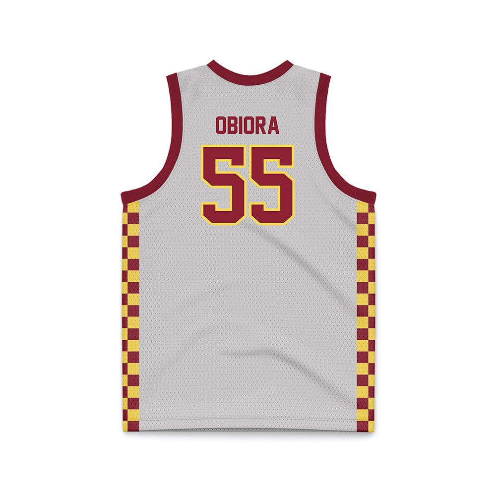NSU - NCAA Men's Basketball : Tobi Obiora - Grey Basketball Jersey-1