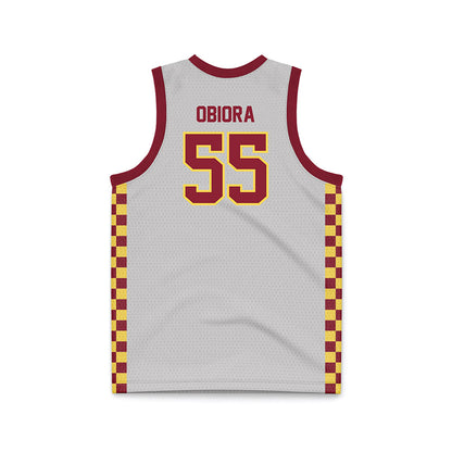 NSU - NCAA Men's Basketball : Tobi Obiora - Grey Basketball Jersey-1