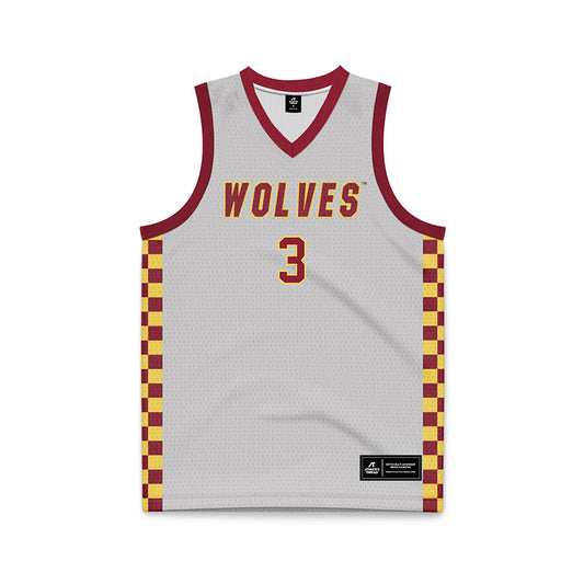 NSU - NCAA Men's Basketball : Brendan Phillips - Grey Basketball Jersey-0