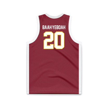 NSU - NCAA Men's Basketball : Marley Baah-Yeboah - Maroon Basketball Jersey-1