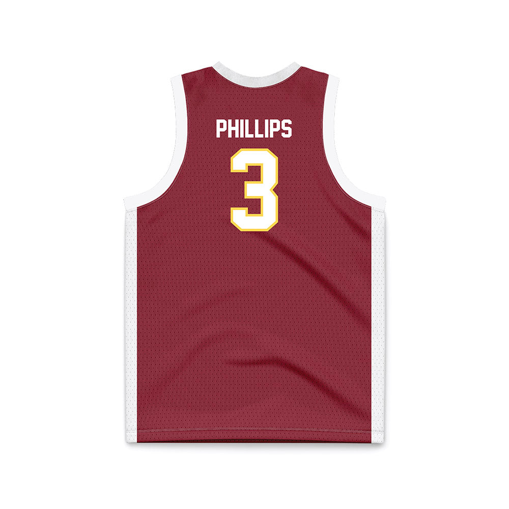 NSU - NCAA Men's Basketball : Brendan Phillips - Maroon Basketball Jersey-1