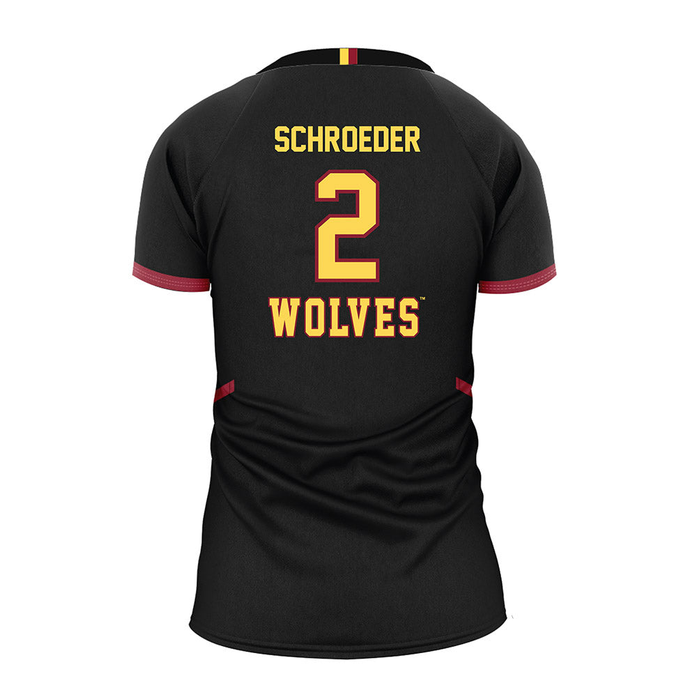 NSU - NCAA Women's Volleyball : Katelyn Schroeder - Black Volleyball Jersey-1