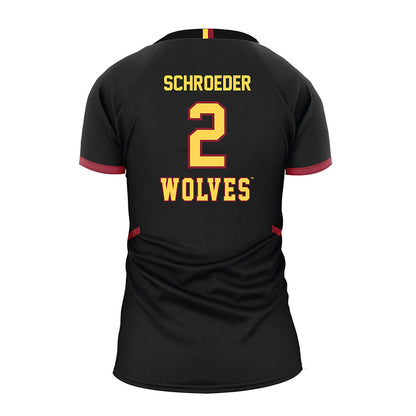NSU - NCAA Women's Volleyball : Katelyn Schroeder - Black Volleyball Jersey-1