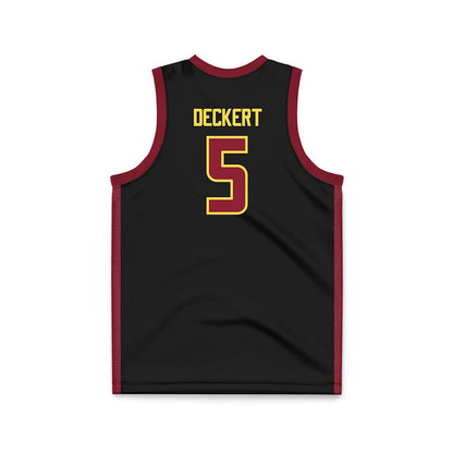 NSU - NCAA Women's Basketball : Kennedi Deckert - Black Basketball Jersey-1