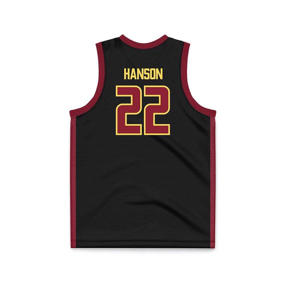 NSU - NCAA Women's Basketball : Ava Hanson - Black Basketball Jersey-1