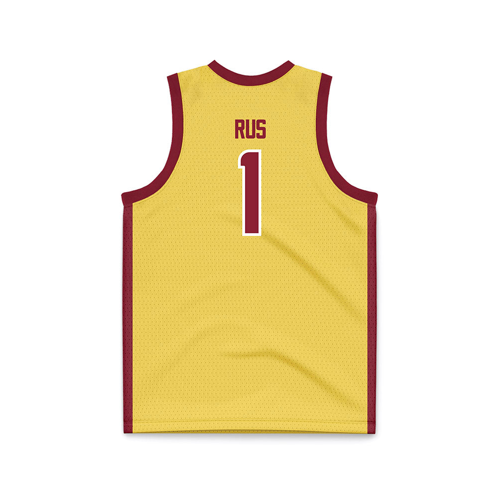 NSU - NCAA Women's Basketball : Reagan Rus - Yellow Basketball Jersey-1